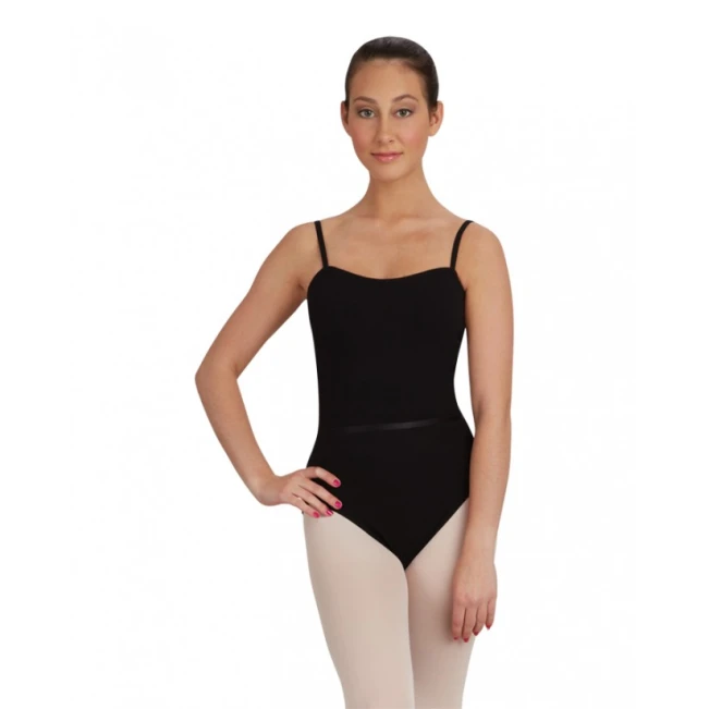 Capezio CAD100B, trykot baletowy z ramiączkami i paskiem Capezio CAD100B, trykot baletowy z ramiączkami i paskiem