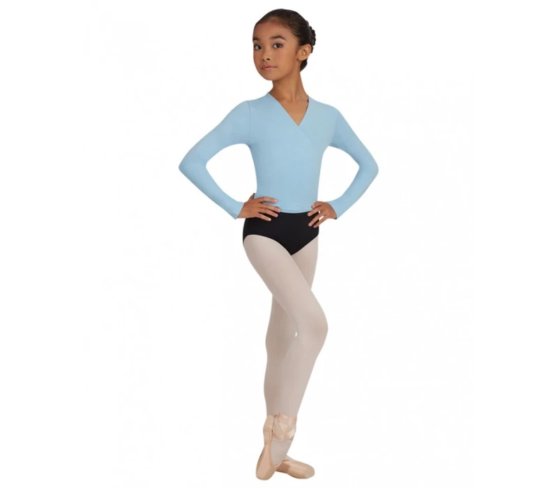 Capezio cross over top, top do rozgrzewki dla dziewczynek - Czerwony granat Capezio 