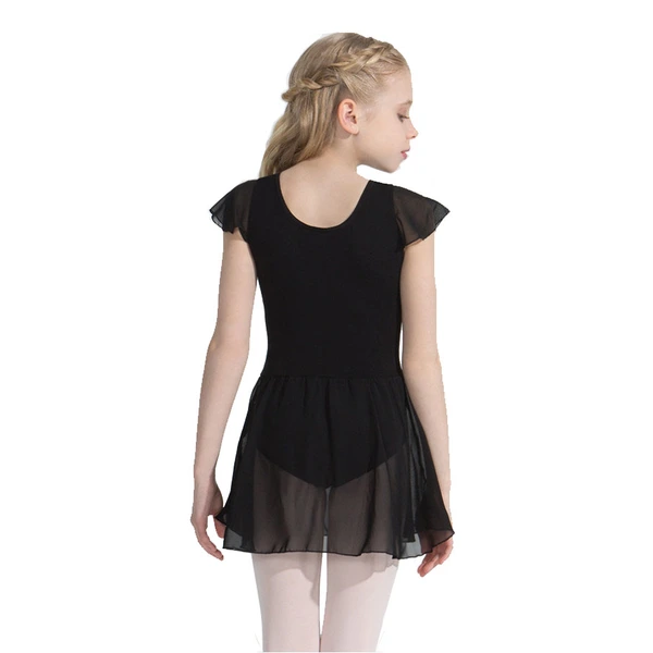 Capezio flutter sleeve dress, trykot ze spódnicą