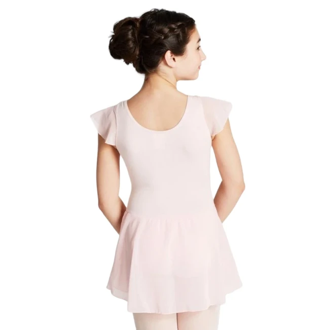Capezio flutter sleeve dress, trykot ze spódnicą