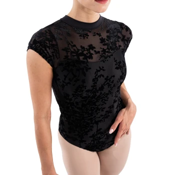 Capezio Rudi, damski leotard pod szyję - Czarny