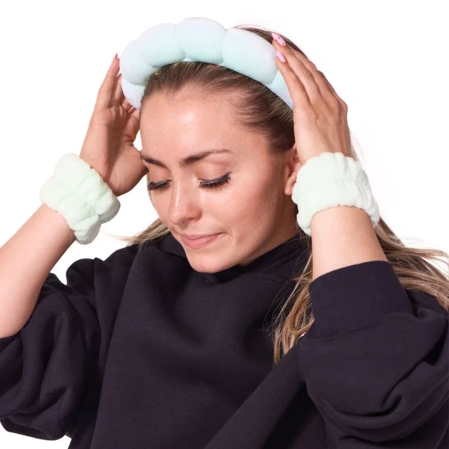 Capezio Spa set, zestaw opaski i frotek na nadgarstki Capezio Spa set, zestaw opaski i frotek na nadgarstki