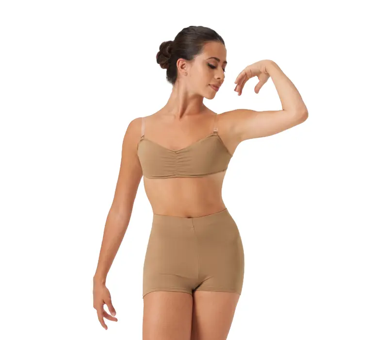 Bloch Vela Bandeau, biustonosz damski - Brązowy tan Bloch