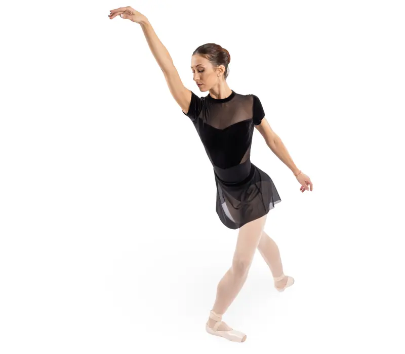 Bloch Avery mesh pull on skirt, suknia damska Bloch Avery mesh pull on skirt, suknia damska - Czarny