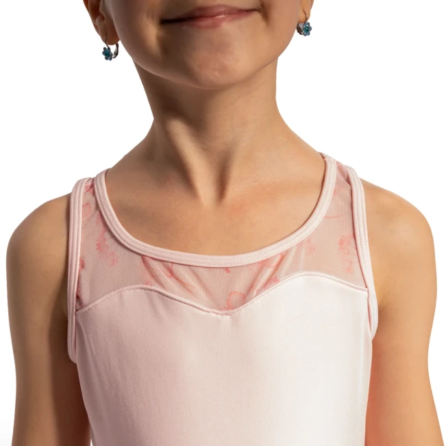 Bloch Evie Floral tank, trykot ze spódniczką tutu na grubych ramiączkach Bloch Evie Floral tank, trykot ze spódniczką tutu na grubych ramiączkach