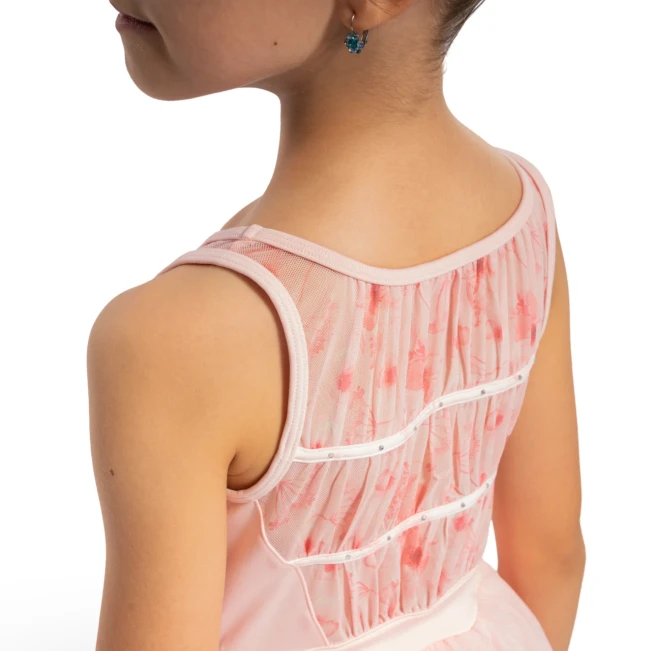 Bloch Evie Floral tank, trykot ze spódniczką tutu na grubych ramiączkach Bloch Evie Floral tank, trykot ze spódniczką tutu na grubych ramiączkach