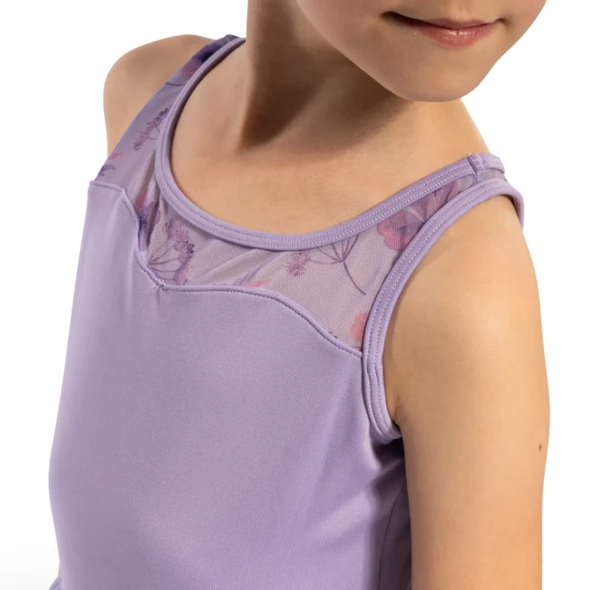 Bloch Evie Floral tank, trykot ze spódniczką tutu na grubych ramiączkach Bloch Evie Floral tank, trykot ze spódniczką tutu na grubych ramiączkach