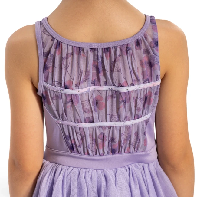 Bloch Evie Floral tank, trykot ze spódniczką tutu na grubych ramiączkach Bloch Evie Floral tank, trykot ze spódniczką tutu na grubych ramiączkach