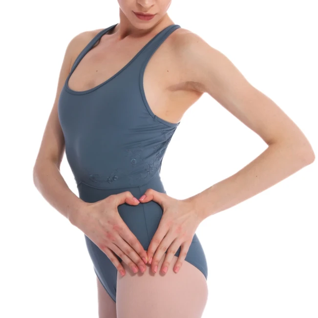 Bloch Fleur Floral tank leotard, trykot damski na grubych ramiączkach Bloch Fleur Floral tank leotard, trykot damski na grubych ramiączkach