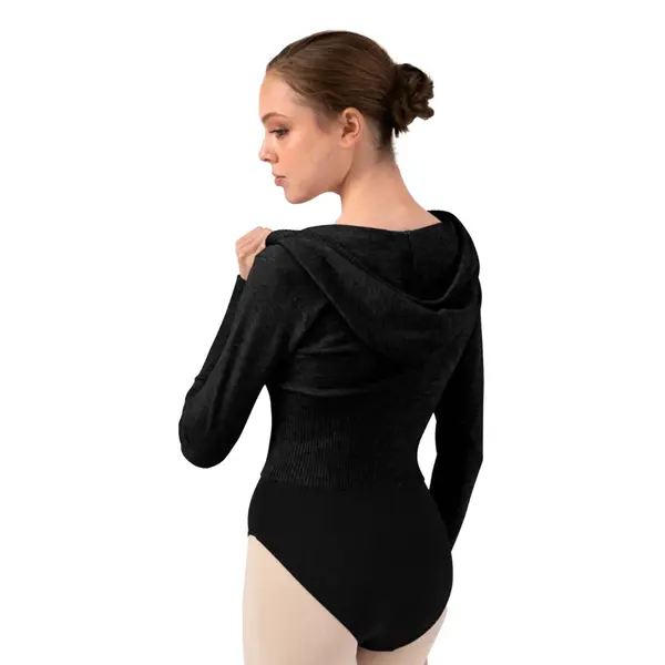 Bloch Cropped Knit Full Zip Hoodie, bluza damska z kapturem Bloch Cropped Knit Full Zip Hoodie, bluza damska z kapturem