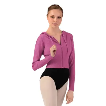 Bloch Cropped Knit Full Zip Hoodie, bluza damska z kapturem Bloch Cropped Knit Full Zip Hoodie, bluza damska z kapturem
