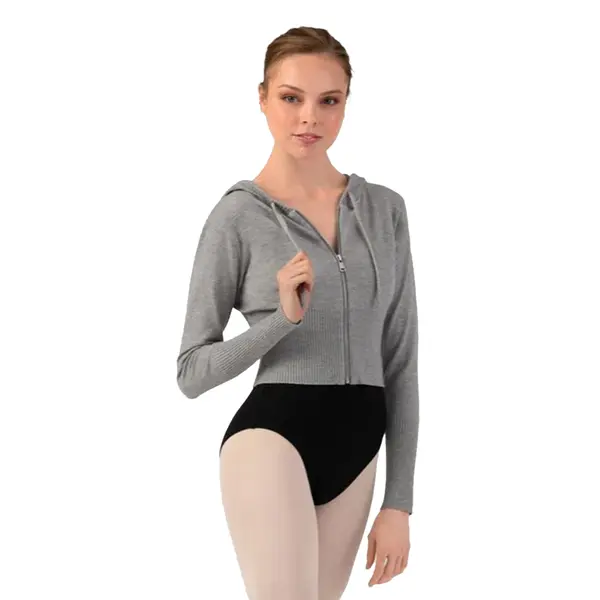 Bloch Cropped Knit Full Zip Hoodie, bluza damska z kapturem Bloch Cropped Knit Full Zip Hoodie, bluza damska z kapturem