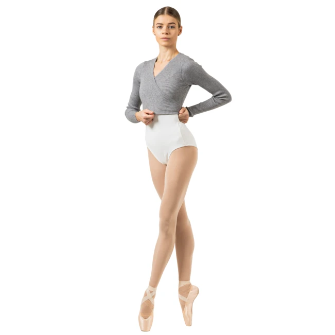 Bloch Wrap Sweater Luna, damski top z dzianiny do rozgrzewki Bloch Wrap Sweater Luna, damski top z dzianiny do rozgrzewki