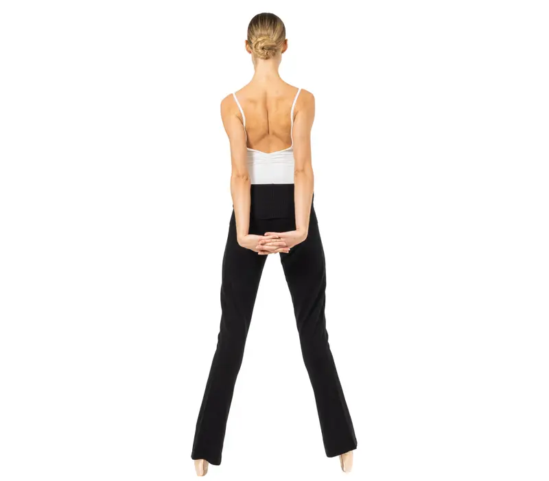 Bloch Flare Pant Rollover, spodnie z dzianiny dla kobiet - Czarny Bloch Flare Pant Rollover, spodnie z dzianiny dla kobiet - Czarny