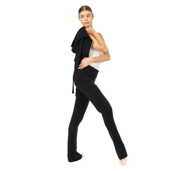 Bloch Flare Pant Rollover, spodnie z dzianiny dla kobiet Bloch Flare Pant Rollover, spodnie z dzianiny dla kobiet - Czarny