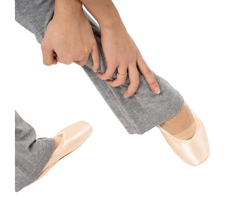 Bloch Flare Pant Rollover, spodnie z dzianiny dla kobiet - Szary Bloch