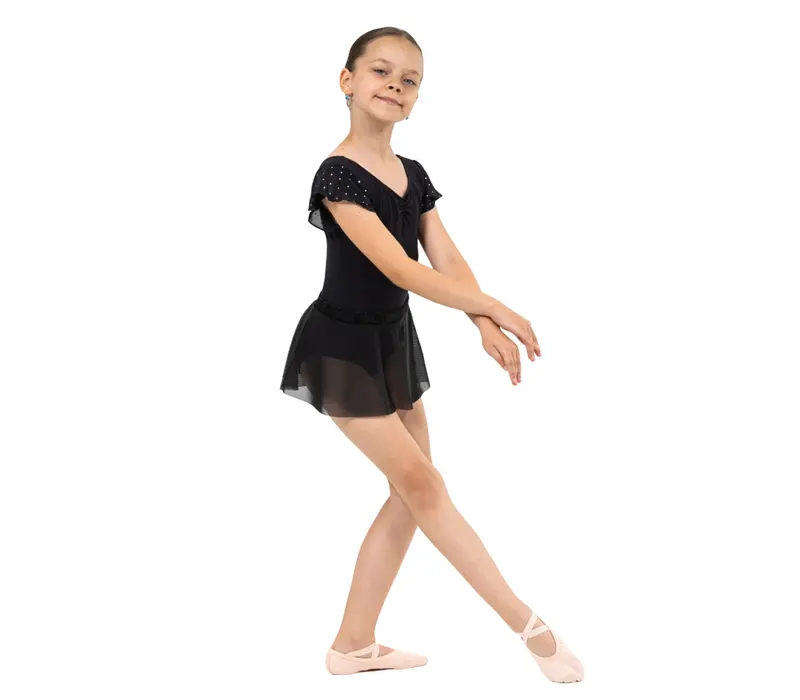 Bloch Mesh pull on skirt Sadie, spódniczka dziewczęca - Czarny