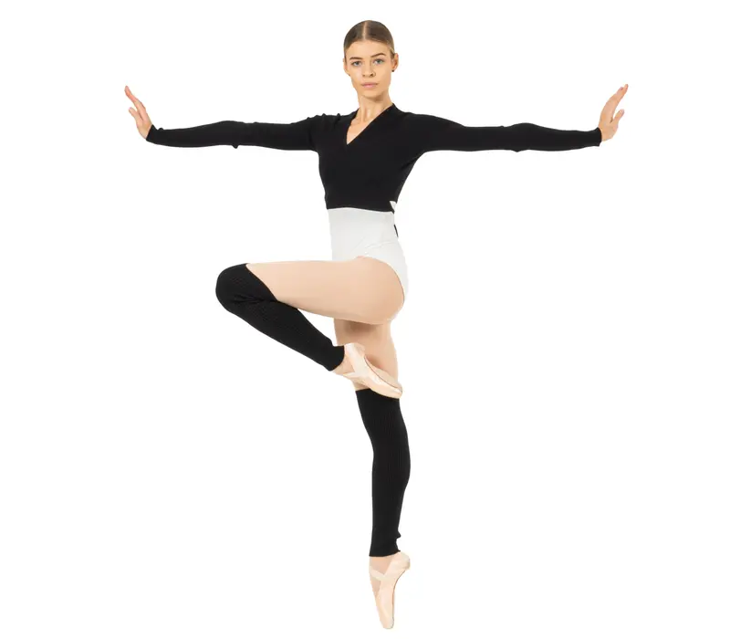 Bloch Rib legwarmer,  podkolanówki z dzianiny do tańca - Czarny