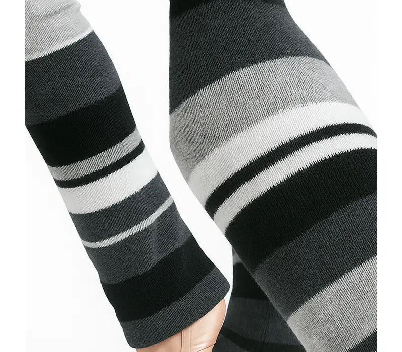 Bloch Striped leg warmers, prążkowane ocieplacze na nogi za kolano Bloch Striped leg warmers, prążkowane ocieplacze na nogi za kolano - Czarny