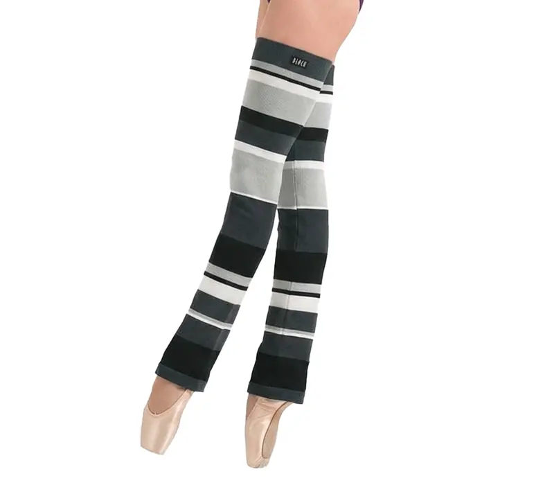 Bloch Striped leg warmers, prążkowane ocieplacze na nogi za kolano Bloch Striped leg warmers, prążkowane ocieplacze na nogi za kolano - Czarny