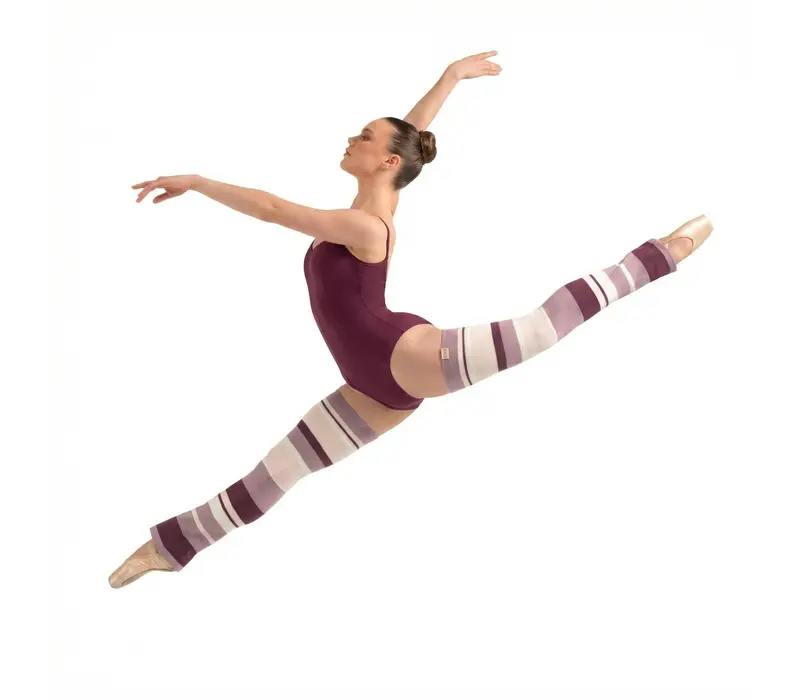 Bloch Striped leg warmers, prążkowane ocieplacze na nogi za kolano - Różowy - Deep pink Bloch