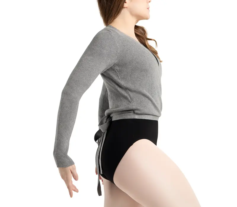 Capezio Knit Wrap Sweater, sweter  - Szary grey Capezio 