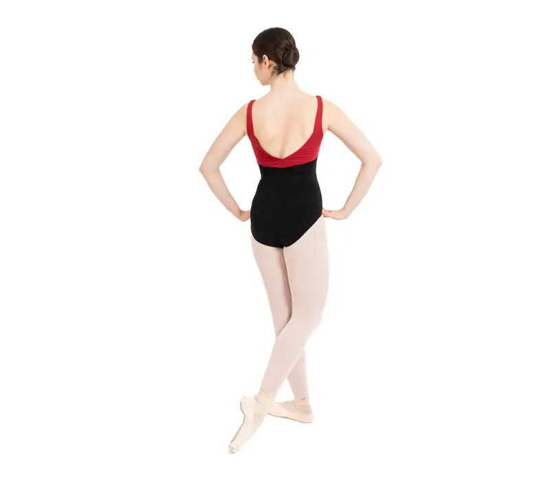 Capezio C'est La Vie Étoile leotard, damski trykot na grubych ramiączkach Capezio C'est La Vie Étoile leotard, damski trykot na grubych ramiączkach - Czerwony scarlet Capezio