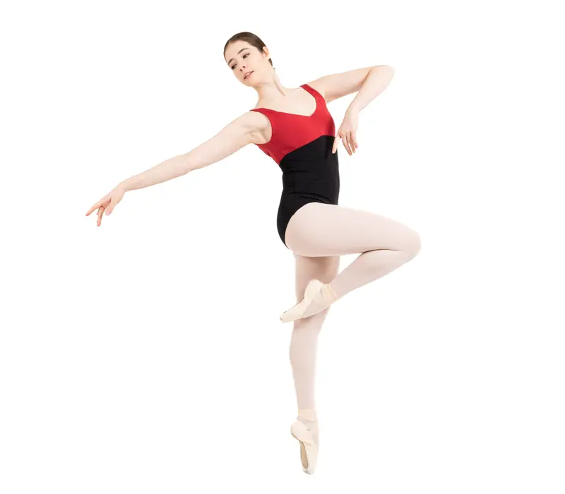 Capezio C'est La Vie Étoile leotard, damski trykot na grubych ramiączkach - Czerwony scarlet Capezio Capezio C'est La Vie Étoile leotard, damski trykot na grubych ramiączkach - Czerwony scarlet Capezio