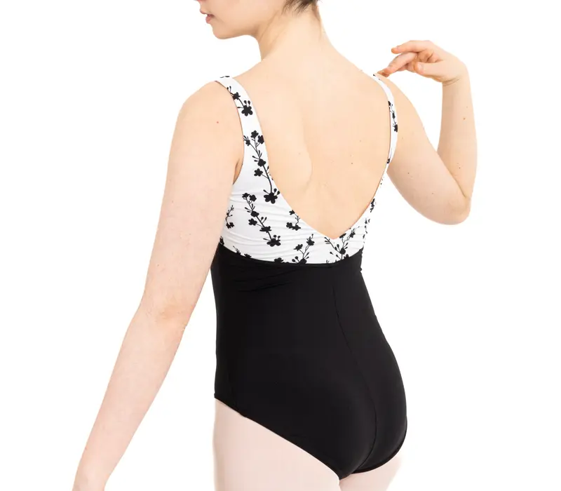 Capezio C'est La Vie Étoile leotard, damski trykot na grubych ramiączkach Capezio C'est La Vie Étoile leotard, damski trykot na grubych ramiączkach - Cascading Florals Capezio