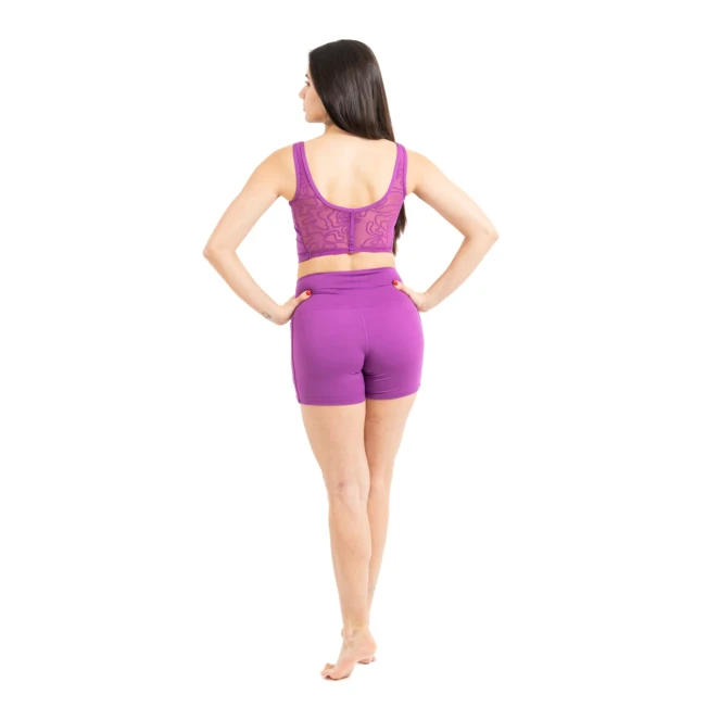 Capezio Bella Notte Vita Side Panel Short, spodenki damskie - Hiacyntowy fiolet Capezio Bella Notte Vita Side Panel Short, spodenki damskie - Hiacyntowy fiolet