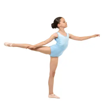 Capezio Eloise leotard, trykot dla dziewcząt - Niebiesko jasny Capezio 
