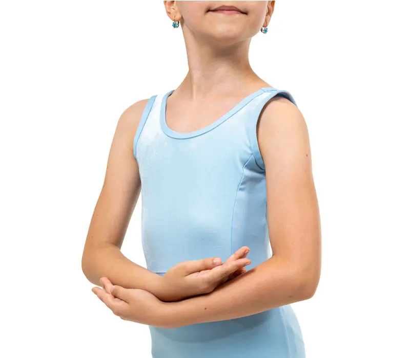Capezio Eloise leotard, trykot dla dziewcząt - Niebiesko jasny Capezio 