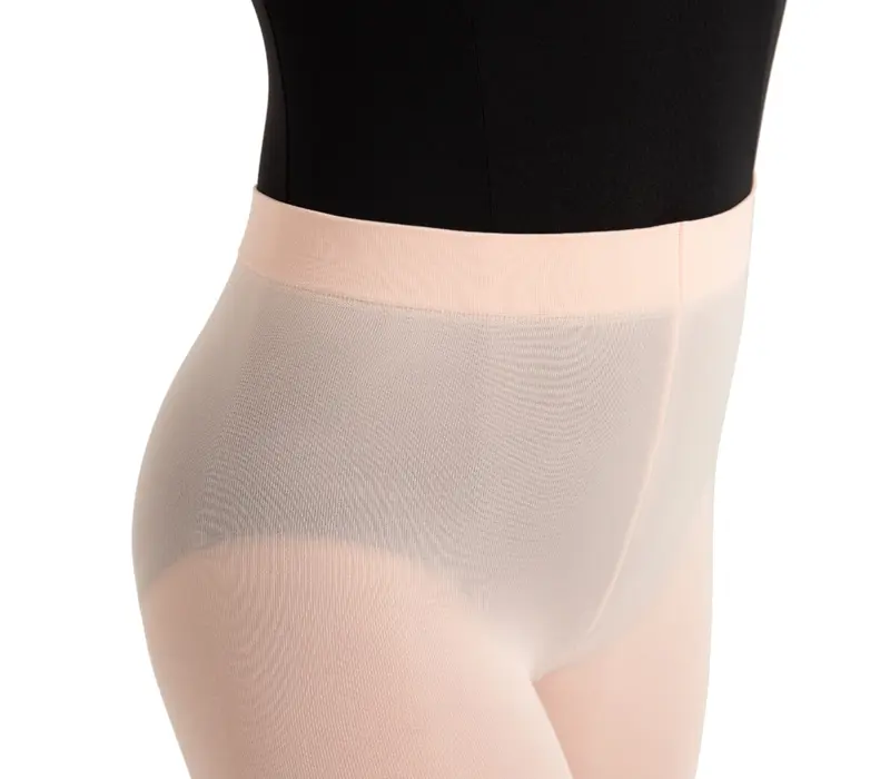 Capezio ultra soft Footed Tight, rajstopy dziewczęce z pełną stopą - Różowa baletowa Capezio