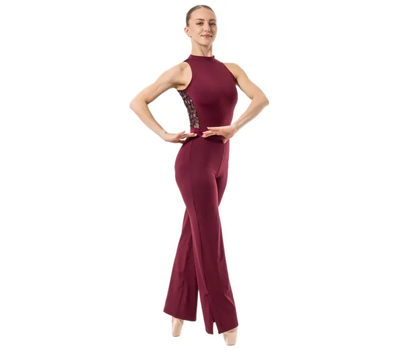 Capezio Beguile Pant, spodnie damskie - Bordowy Windsor Wine Capezio