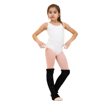Capezio dziecięcy trykot baletowy z paskiem na grube ramiączka - Biały