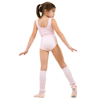 Capezio dziecięcy trykot baletowy z paskiem na grube ramiączka - Różowy - light pink