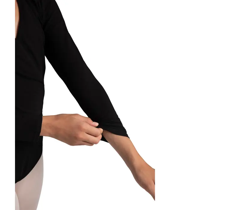 Capezio cross over top, top do rozgrzewki dla dziewczynek - Czerwony granat Capezio 