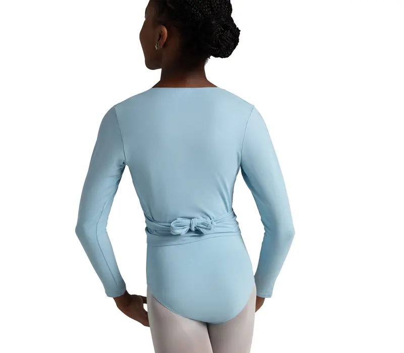 Capezio cross over top, top do rozgrzewki dla dziewczynek - Czerwony granat Capezio 