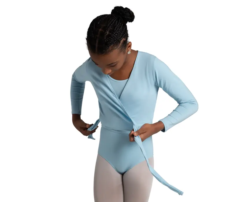 Capezio cross over top, top do rozgrzewki dla dziewczynek - Czerwony granat Capezio 