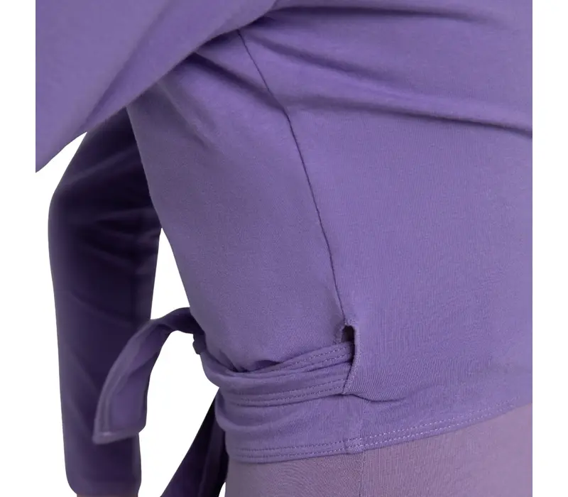 Capezio cross over top, top do rozgrzewki dla dziewczynek - Fioletowy dark lavender Capezio 