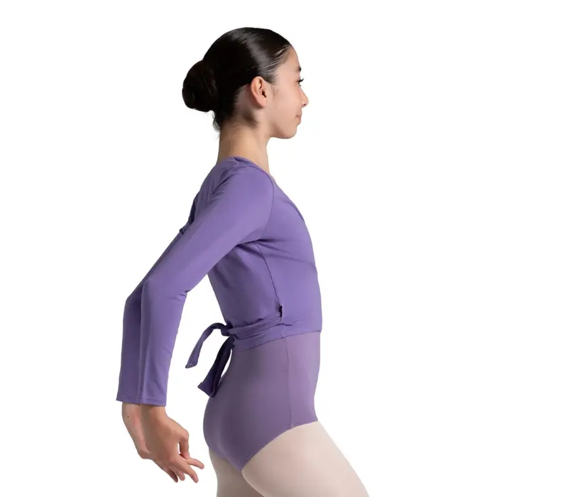 Capezio cross over top, top do rozgrzewki dla dziewczynek - Fioletowy dark lavender Capezio 