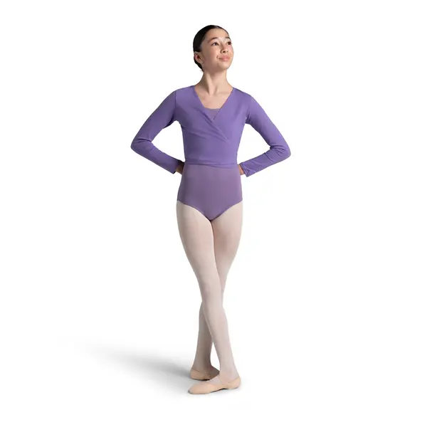 Capezio cross over top, top do rozgrzewki dla dziewczynek