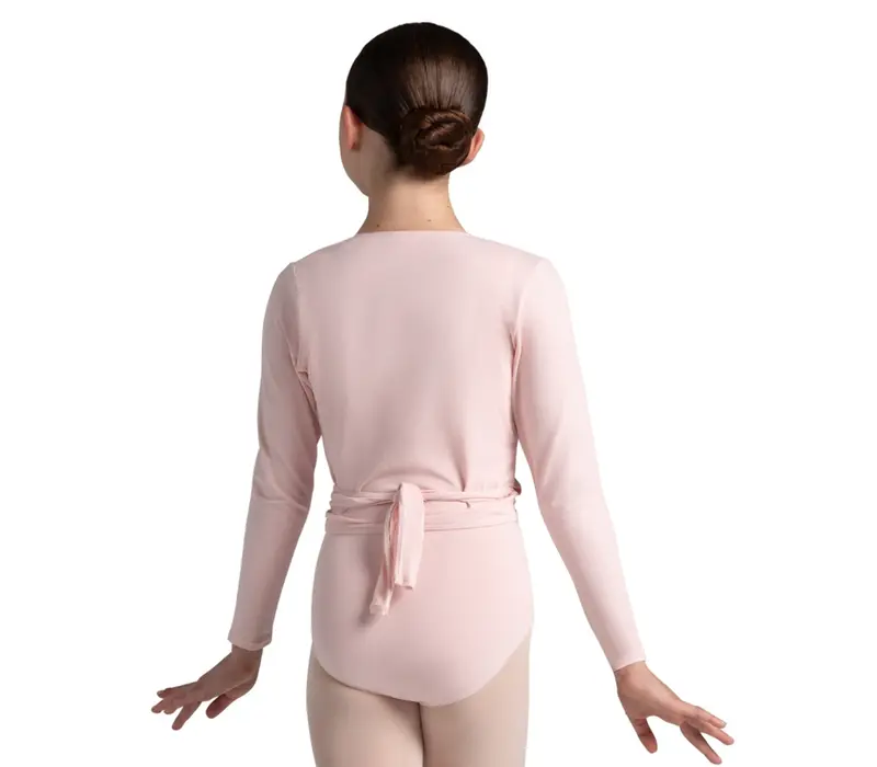 Capezio cross over top, top do rozgrzewki dla dziewczynek - Czerwony granat Capezio 