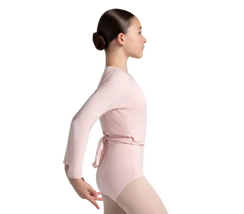 Capezio cross over top, top do rozgrzewki dla dziewczynek - Czerwony granat Capezio 
