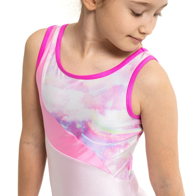 Capezio Candy Cloud Leotard, dziewczęcy trykot gimnastyczny Capezio Candy Cloud Leotard, dziewczęcy trykot gimnastyczny