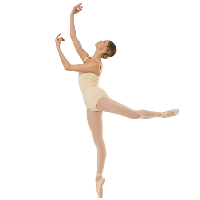 Capezio Dreamy Leotard, damski trykot na szerokich ramiączkach Capezio Dreamy Leotard, damski trykot na szerokich ramiączkach