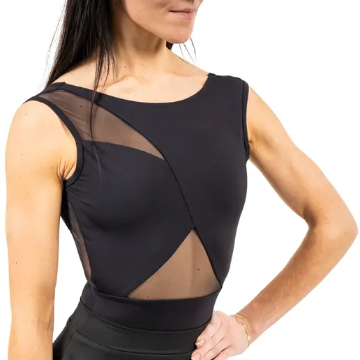 Capezio Soft Elegance Asymmetrical leotard, damski trykot do tańca towarzyskiego