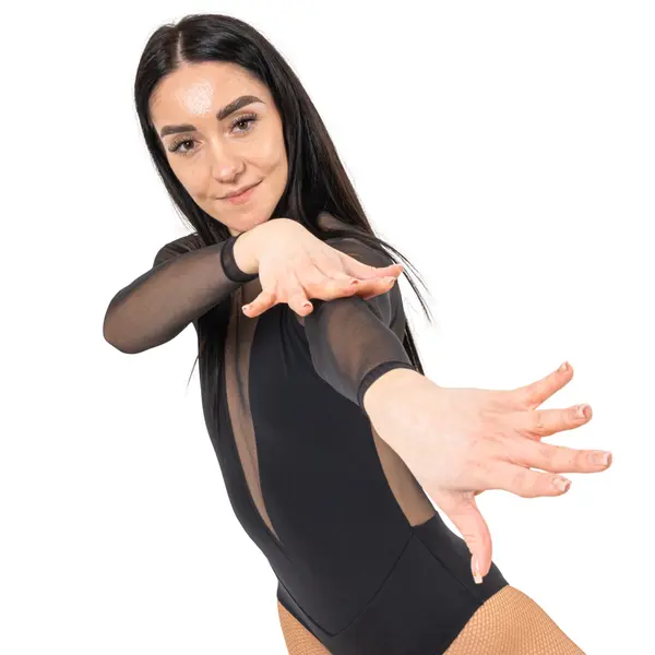 Capezio Soft Elegance long sleeve, damski trykot do tańców towarzyskich