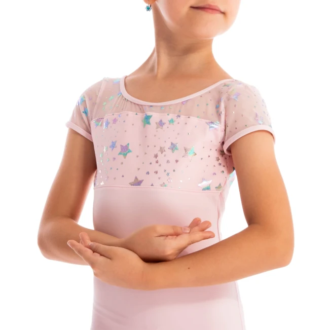 Capezio Galaxy, trykot dziecięca z krótkim rękawkiem Capezio Galaxy, trykot dziecięca z krótkim rękawkiem