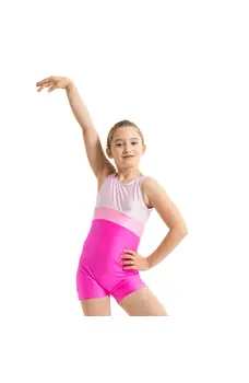 Capezio Galaxy Biketard, krótki trykot dziewczęcy
